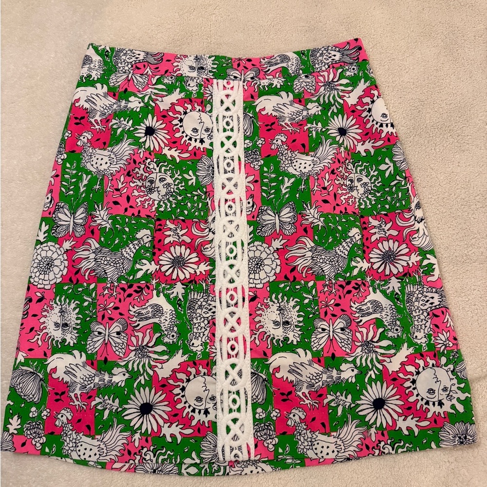 Lilly Pulitzer Fairbanks mini skort in cherry blossom pink lil chicken check!